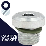 Flanged Allen Socket Plug,Captive Sealing Washer,DIN 908 + Similar