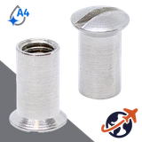 Oval Head Sleeve Nut,Slotted Drive,A4 Stainless Steel