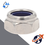 Nylon Locking Nut LOW Type - A4 Stainless ISO 10511