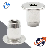 Low Profile Sleeve Nut,Allen Socket Drive,A4 Stainless Steel