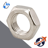 Jam Nut Coarse Thread,DIN 439,A4 Stainless Steel