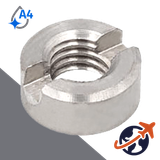 Slotted Round Nut,A4-50 Stainless,DIN 546