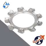 Toothed Star Lock Washer,DIN 6797 A,A4 Stainless Steel