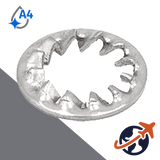 Serrated Star Lock Washer,DIN 6798 J,A4 Stainless Steel