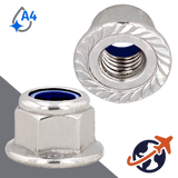 Nylon Flange Nut Serrated,DIN 6926,A4 Stainless Steel