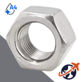 Hex Nut Fine Thread,DIN 934,A4-80 Stainless Steel