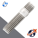 M10 Double Ended Stud,DIN 938,A4 Stainless Steel