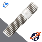 M10 Double Ended Stud,DIN 938,A4 Stainless Steel