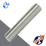 M10 Full Thread Stud,DIN 976,A4-70 Stainless Steel