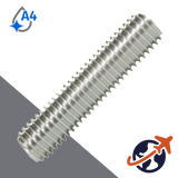 M10 Full Thread Stud,DIN 976,A4-70 Stainless Steel