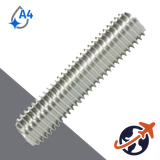 M10 Full Thread Stud,DIN 976,A4-70 Stainless Steel