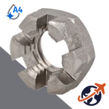 Low Profile Castle Nut,A4-50 Stainless,DIN 979