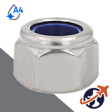 Nylon Locking Nut HIGH Type - A4 Stainless DIN 982