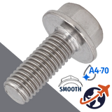 M10X1.5 Flange Bolt,A4-70 Marine Stainless,DIN 6921