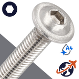 M3X0.5 Flange Button Head Screw - A4 Stainless ISO 7380-2 M3X0.5 Flange Button Head Screw - A4 Stainless ISO 7380-2