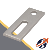 M11 Adaptor Plate,One Slot + One Round Hole,Stainless Steel