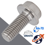 M10X1.5 Flange Bolt,A4-70 Marine Stainless,DIN 6921