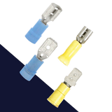 1/4" Spade Connector,Male + Female,Insulated