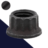 M8 Flange Nut 12-Point,Chromoly Steel,Black Oxide