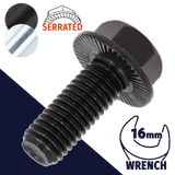 M12X1.75 SERRATED Hex Flange Bolt Class 10.9 DIN 6921