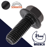 M16X2.0 SERRATED Hex Flange Bolt Class 10.9 DIN 6921