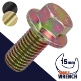 M12X1.75 Flange Bolt,Steel Class 10.9 Zinc,ISO 4162 / 15mm Wrench