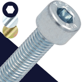 M5 Allen Socket Head,Steel Class 8.8, Zinc,DIN 912