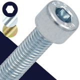 M8X1.25 - Class 8.8 DIN 912 - Zinc Socket Head Cap Screw 