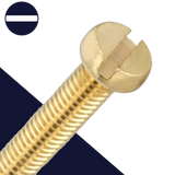 M10 Slotted Cheese Head,Corrosion Resistant Brass,DIN 84