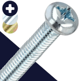 M4X0.7 Small Pan Head Phillips,Steel Class 4.8 Zinc,JIS B-1111