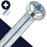 M5X0.8 Small Pan Phillips Steel 4.8, Zinc Plated JIS B-1111