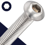 M6X1.0 Button Head Cap Screw - A2 Stainless ISO 7380-1