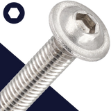 M10X1.5 Socket Button Flange,Stainless Steel A2,ISO 7380-2