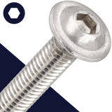 M4X0.7 Allen Button Flange - A2 Stainless ISO 7380-2