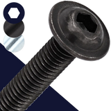 M6X1.0 Socket Button Flange,Steel Class 10.9,ISO 7380-2