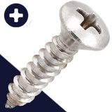 M3.5 Oval Phillips Tapping Stainless Steel DIN 7983-C
