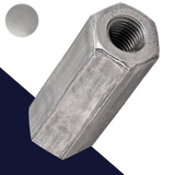 Hex Coupler Nut FINE,Steel Class 6 Plain,Extended Lengths