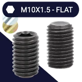 M10 Set Screw,Steel Class 45H,DIN 913 Flat Point