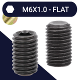 M6 Flat Point Allen Set Screw Stud 45H DIN 913