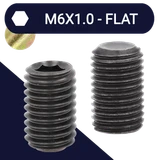 M6 Set Screw,Steel Class 45H,DIN 913 Flat Point