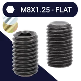 M8 Set Screw,Steel Class 45H,DIN 913 Flat Point