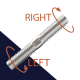 Right + Left Hand Stud,Double Ended Stud,Stainless Steel
