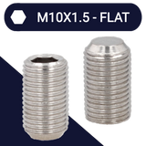 M10X1.5 - A2 Stainless ISO 4026 - Flat Point Allen Socket Set Screw M10X1.5 - A2 Stainless ISO 4026 - Flat Point Allen Socket Set Screw