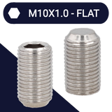 M10X1.0 Ex Fine Set Screw,Stainless Steel A2,DIN 913 Flat Point
