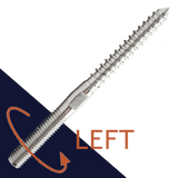 Left Hand Hanger Bolt,Stainless Steel A4,Reverse Thread