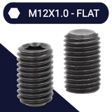 M12X1.0 Super Fine Set Screw,Steel Class 45H,DIN 913 Flat Point