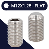 M12X1.25 Ex Fine Set Screw,Stainless Steel A2,DIN 913 Flat Point