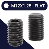 M12X1.25 Ex Fine Set Screw,Steel Class 45H,DIN 913 Flat Point