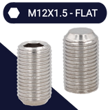 M12X1.5 Fine Set Screw,Stainless Steel A2,DIN 913 Flat Point