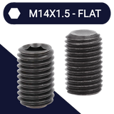 M14X1.5 Fine Set Screw,Steel Class 45H,DIN 913 Flat Point